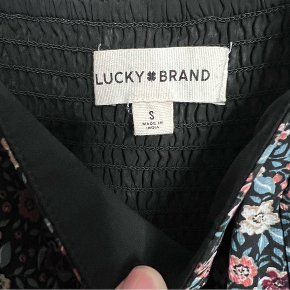 Lucky Brand Women’s Floral square neck Long Sleeve Mini Dress - Picture 4 of 4